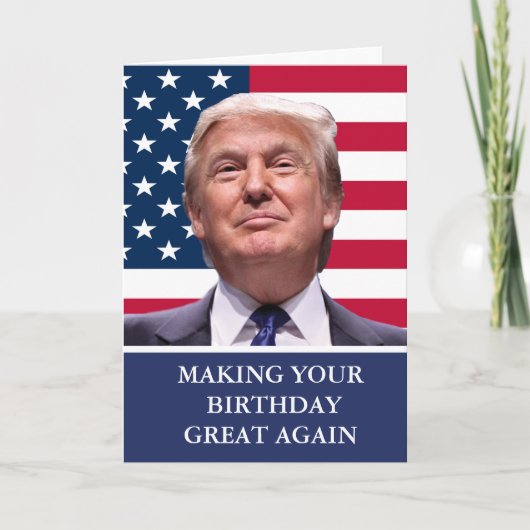 ドナルドトランプ偽のニュース誕生日カード カード (正面)