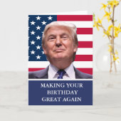 ドナルドトランプ偽のニュース誕生日カード カード (黄色い花)