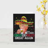 ドナルドトランプ再び暗素晴らしいCinco De Mayo カード (黄色い花)