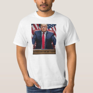 ドナルドトランプ写真プリントTシャツ Tシャツ