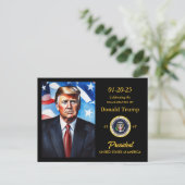 ドナルドトランプ大統領の就任式ウォッチパーティー インビテーションポストカード (スタンド正面)
