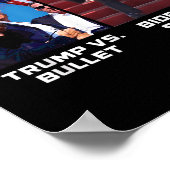 ドナルドトランプ対ブレットバイデン氏対ステアーストおもしろいランプ ポスター (角)