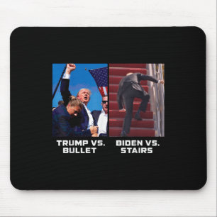 ドナルドトランプ対ブレットバイデン氏対ステアーストおもしろいランプ マウスパッド