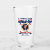 ドナルドトランプ就任式のマグカップ タンブラーグラス (正面)