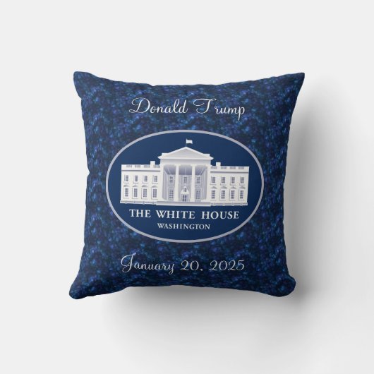 ドナルドトランプ就任式の日&ホワイトハウス クッション (裏面)