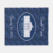 ドナルドトランプ就任式の日&ホワイトハウス フリースブランケット (正面(横))