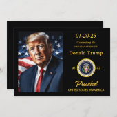 ドナルドトランプ就任式ウォッチパーティー資金調達者 招待状 (正面/裏面)