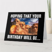 ドナルドトランプ山ラッシュモアビッグ誕生日カード カード (正面)