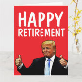 ドナルドトランプ巨大な定年退職カード カード (黄色い花)