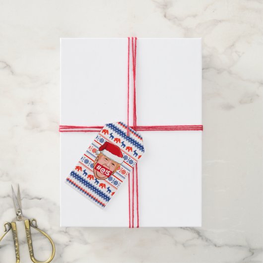 ドナルドトランプ怒クリスマス ギフトタグ (より糸付き)