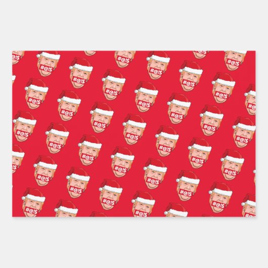 ドナルドトランプ怒クリスマス ラッピングペーパーシート (正面3)