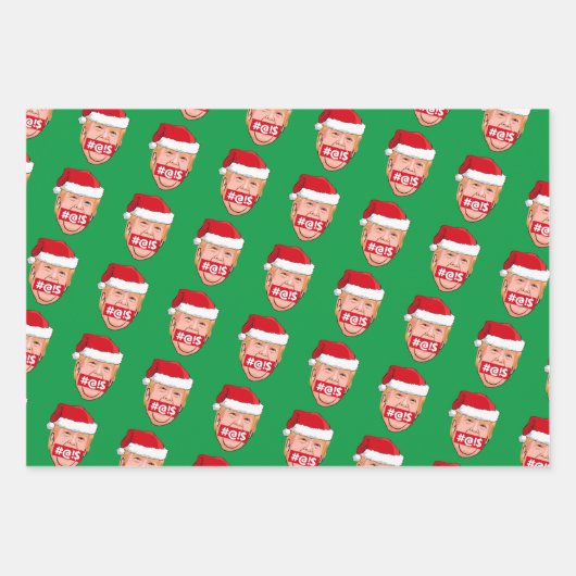 ドナルドトランプ怒クリスマス ラッピングペーパーシート (正面2)