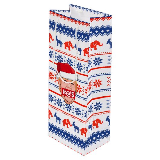 ドナルドトランプ怒クリスマス ワインギフトバッグ (正面アングル)