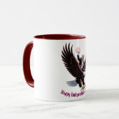 ドナルドトランプ愛国的イーグルアートカスタム マグカップ (正面左)