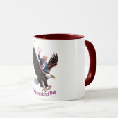 ドナルドトランプ愛国的イーグルアートカスタム マグカップ (正面右)