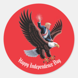 ドナルドトランプ愛国的イーグルアートカスタム ラウンドシール