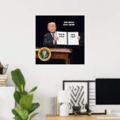 ドナルドトランプ書大統領 – 自分の文字 ポスター (ホームオフィス)