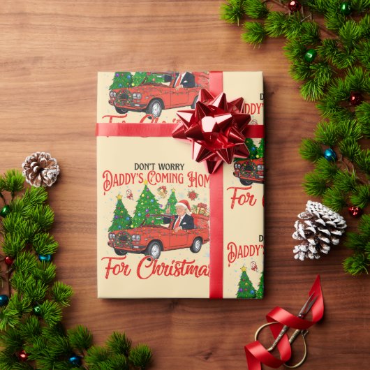 ドナルドトランプ来パパのクリスマスの家 ラッピングペーパー (クリスマスギフト)