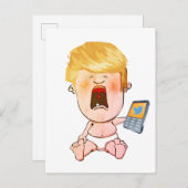 ドナルドトランプ泣き叫びベビー ポストカード (正面/裏面)