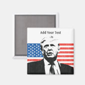 ドナルドトランプ米国国旗カスタム文字 マグネット (正面/裏面)