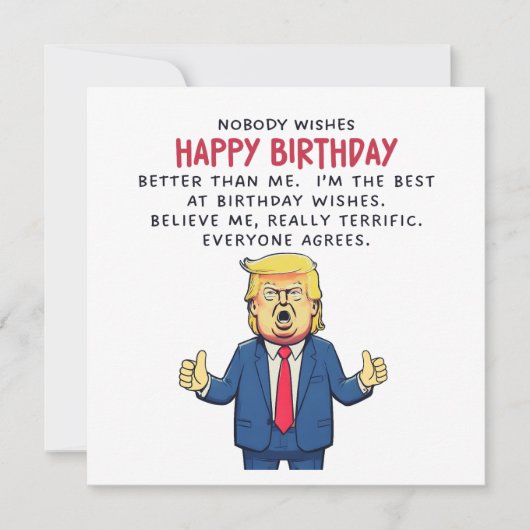 ドナルドトランプ誕生日カード カード (正面)