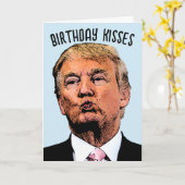 ドナルドトランプ誕生日キスグリーティングカード カード (黄色い花)
