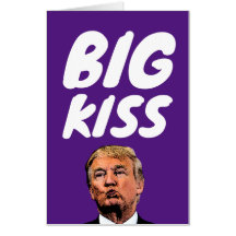 ドナルドトランプ誕生日キス特大グリーティングカード