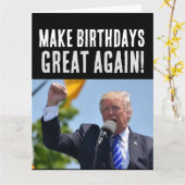 ドナルドトランプ誕生日グリーティングカードカード カード (黄色い花)