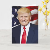 ドナルドトランプ誕生日グリーティングカード カード (黄色い花)