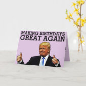 ドナルドトランプ誕生日素晴らし再び誕生日 カード (黄色い花)