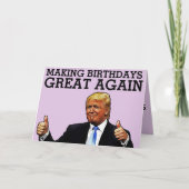 ドナルドトランプ誕生日素晴らし再び誕生日 カード (正面)