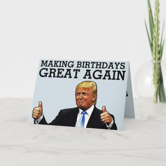 ドナルドトランプ誕生日素晴らし再び誕生日 カード (正面)