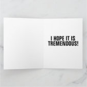 ドナルドトランプ途方もない誕生日のオーバーサイズカード カード (内部)