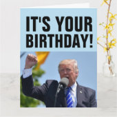 ドナルドトランプ途方もない誕生日のオーバーサイズカード カード (黄色い花)