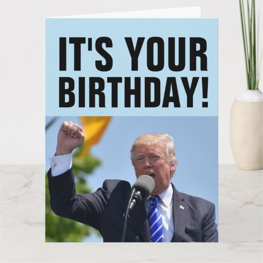 ドナルドトランプ途方もない誕生日のオーバーサイズカード カード (正面)