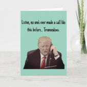 ドナルドトランプ風電話呼び出し音 愉快なグリーティングカード カード (正面)