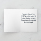 ドナルドトランプ風電話着信 愉快なグリーティングカード カード (内部)