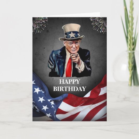 ドナルドトランプ2024アメリカ誕生日カード カード (正面)