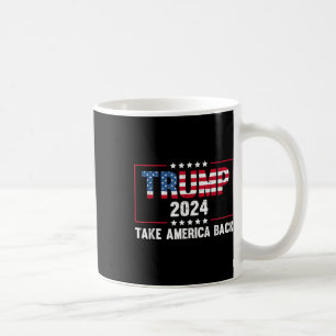 ドナルドトランプ2024テイクアメリカバックレトロヴィンテージ コーヒーマグカップ
