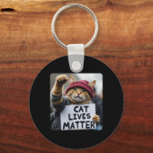 ドナルドトランプ2024ネコ1 キーホルダー (正面)