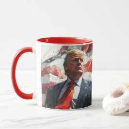 ドナルドトランプ2024ヒーローオイルペインティングスタイルAI マグカップ