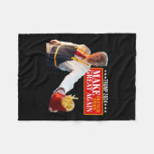 ドナルドトランプ2024フランスのフライ – フライフランスのを作るG フリースブランケット (正面(横))