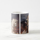 ドナルドトランプ2024ホワイトホースナイトヒーローおもしろいAI コーヒーマグカップ (中央)