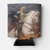 ドナルドトランプ2024ホワイトホースナイトヒーローおもしろいAI 缶クーラー (正面)