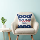 ドナルドトランプ2024愛国的スターズレッドホワイト&ブルー クッション (椅子)