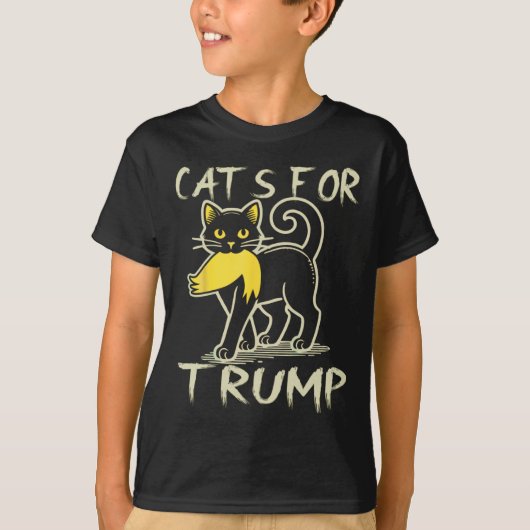 ドナルドトランプ2024皮肉な選挙のためのキャットレディース Tシャツ (正面)