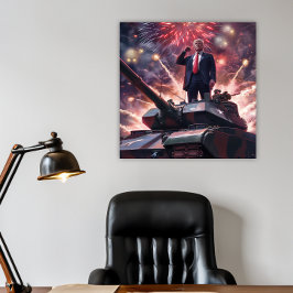 ドナルドトランプ2024軍隊ヒーローPro-Trump おもしろい AI ポスター