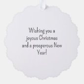 ドナルドトランプ&メラニア軍隊クリスマスカスタム オーナメントカード (裏面)