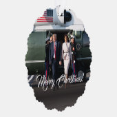 ドナルドトランプ&メラニア軍隊クリスマスカスタム オーナメントカード (右)
