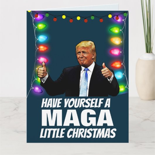 ドナルドトランプMAGAリトルクリスマスカード カード (正面)
